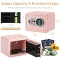 thumbnail image 4 of LOCKSWORTH 0.25 Cubic Feet Electronic Digital Safe Box, Steel Money Safe Box for Home with Fireproof Money Bag for Cash Safe Hidden, Pink, 4 of 8
