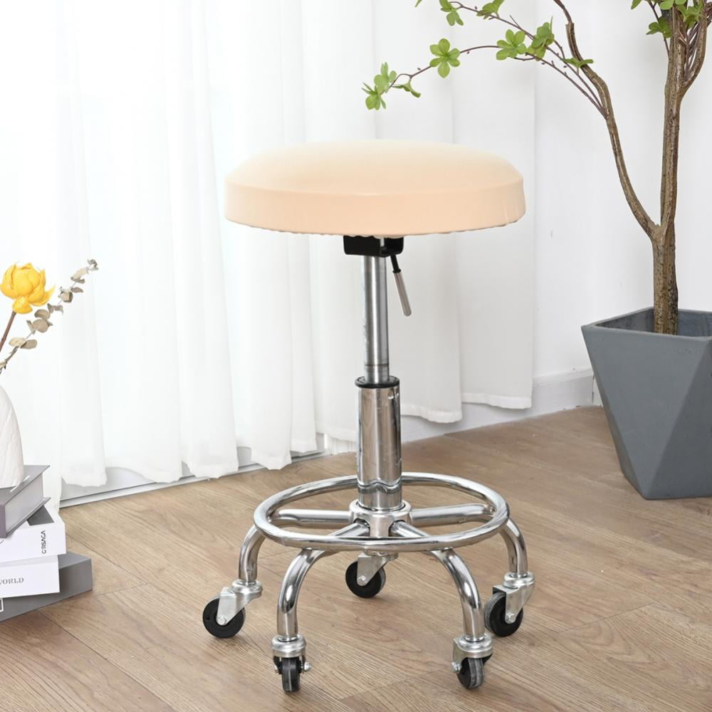 Round Bar Stool Cover Stretch Removable Elastic Chair Pad Protector for D6H8 