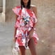 thumbnail image 4 of Vestidos con volantes sin mangas con hombros caídos estampados sexy para mujer Fridja  hj5472, 4 of 8