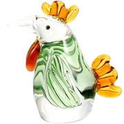 Animal Finials for Lamps Rooster Figurine Colorful Rooster Ornaments Desktop Crafts Glass