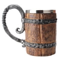 thumbnail image 2 of Beer Mug Stainless Steel Bucket Shaped Drinkware Vintage Beer Tankard Safe Beer Drinking Cup Handmade Beer Mug Gift for Beer Tea Milk Coffee, 2 of 9