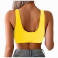 thumbnail image 6 of HCNTES String Bikini Tops for Women Bathing Suit Swim Tops Sexy Triangle Bikini Top(S,a8-Yellow), 6 of 7
