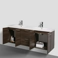 thumbnail image 4 of Eviva Luxury 84 inch Gray Oak Bathroom Vanity with Integrated Acrylic Sinks, 4 of 5