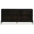 thumbnail image 2 of Benjara Lizzy Sideboard Console, 3 Inner Shelves, Black Natural Wood 64 Inch, 2 of 5