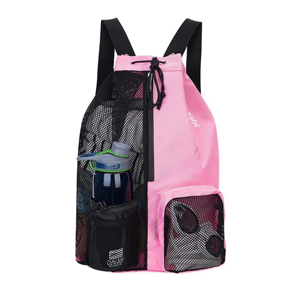 MUSOIE Sports Drawstring Backpack Water Resistant String Bag Sports Gym Sack with Mesh Pocket