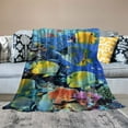 thumbnail image 2 of Autua Coral Reef Theme Warm Lightweight Blanket Soft Fleece Throw Blanket for All Seasons 40x50in, 2 of 6