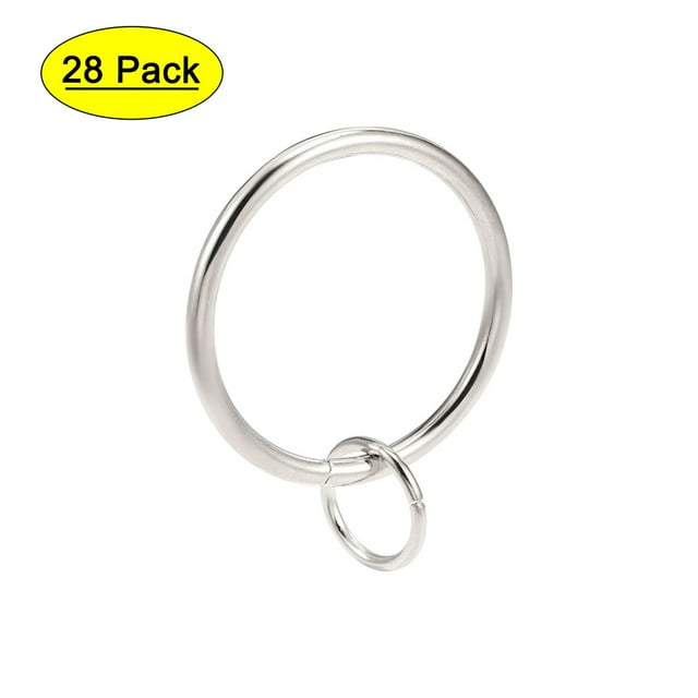 Unique Bargains Curtain Rings Metal 37mm Inner Dia for Curtain Rods Bronze 14 Pcs