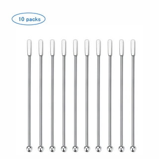 ZHUOMINGJIA 10 Pieces Coffee Stir Sticks,Reusable Stainless Steel Hollow Spring Swizzle Sticks,for Coffee,Cocktail,Hot Tea,milk, Home Kitchen Bar