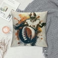 thumbnail image 2 of Football Pillow Cover Retro Gift for Boy Room Throw Pillow Case Home Decor for Sofa Livingroom Couch Bed Decorative, 2 of 5