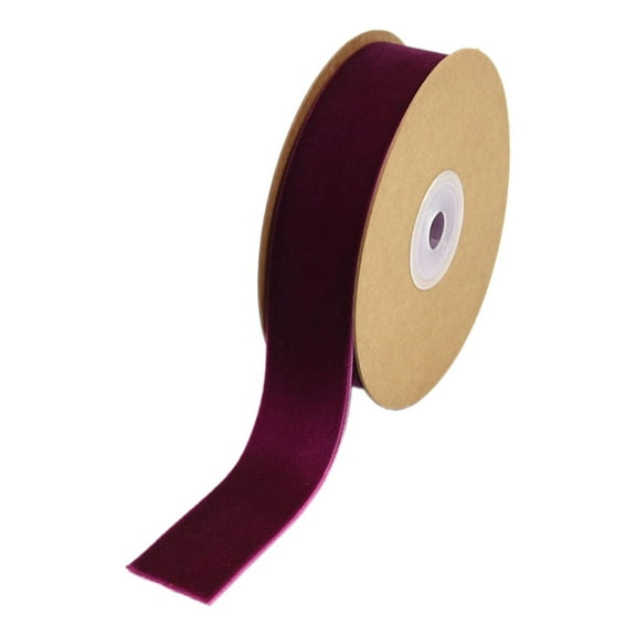 yotijay Velvet Ribbon Decorative Ribbon DIY Multipurpose Flocking Ribbons with Spool for Red