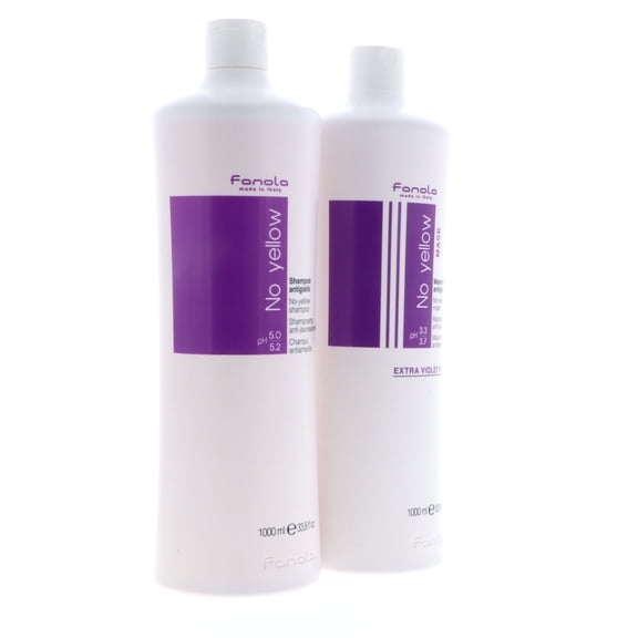 Fanola No-Yellow Shampoo and Mask 1000ml/33.8oz DUO