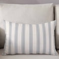 thumbnail image 3 of Blue Striped Throw Pillow Covers, Modern Farmhouse Stripes Rustic Soft Breathable Pillow Cases with Invisible Zipper for Sleeping, King Size Pillowcases for Couch Bed Sofa Chair 20x36 Inches, 3 of 6