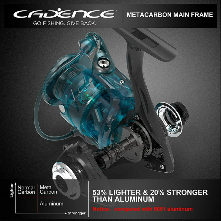 Cadence Spinning Reel,Cs5 Ultralight Carbon Fiber Fishing Reel With 9  Durable & Corrosion Resistant Bearings For Saltwater Or Freshwater,Super  Smooth
