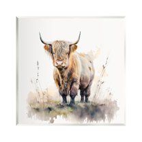 Stupell Industries Cattle & Modern Sprouts Animals & Insects Painting Unframed Art Print Wall Art, 12 x 12