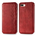 thumbnail image 3 of Étui pour iPhone 7 Plus à Rabat Portefeuille à Rabat Magnétique Protecteur - Rouge, 3 of 5
