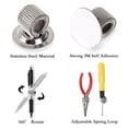 thumbnail image 5 of 24 PCS Stainless Steel Pen Pencil Holder Clips with Adjustable Spring Loop Self Adhesive Pen Clip Holder, 5 of 6
