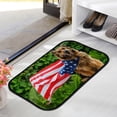 thumbnail image 3 of GZHJMY Bathroom Rugs Mats Non-Slip, Soft Microfiber Absorbent Bath Mats for Shower Bathtubs, Shepherd Dog American Flag Indoor Entrance Door Mats Bedroom Laundry 31”x20” Carpet Runner, 3 of 7