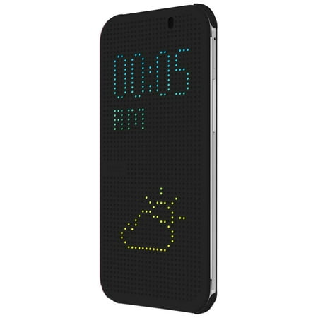 HTC Dot View Case for HTC One M8 - Warm Black/Dark