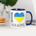thumbnail image 3 of CafePress - I Love Ukraine Native Ukrainian Flag Mugs - 11 oz Ceramic Mug - Novelty Coffee Tea Cup, 3 of 4