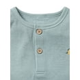thumbnail image 4 of Modern Moments by Gerber Toddler Boy Organic Short Sleeve Henley T-Shirt, Sizes 12M-5T, 4 of 7