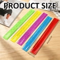 thumbnail image 3 of 1 Pcs Flexible Ruler 30cm/12in Bendable Scale Centimeter Inch Math Ruler Plastic Clear Straight Edge Ruler Soft Shatterproof Ruler for Students Classroom Adults Office Stationary (Random Color), 3 of 9