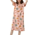 thumbnail image 6 of Women Short Sleeve Nightgown Sleepwear Pajamas Cotton Sleep Dress Nightshirt C7E7, 6 of 9