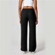 thumbnail image 2 of Pantalones deportivos de cintura alta con forro polar for mujer for el invierno de 2026, pantalones de pierna ancha de punto con control de barriga y cordón, 2 of 9
