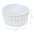 thumbnail image 3 of Unique Bargains Woven Storage Basket for Key Tray Bowl White 8.1*3.7in, 3 of 5