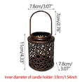 thumbnail image 3 of Apmemiss Christmas Lights Clearance Iron Hand-held Hollow Lantern Candle Holder Led Candle Dual-use Handicraft Decoration Home Decoration Room Decor, 3 of 6