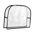 thumbnail image 1 of Funda trasera de silla profesional transparente para salón de belleza, centro de barbería Negro Redondo S, 1 of 8