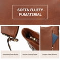 thumbnail image 3 of FALAN MULE Women’s Hobo Bag Large Capacity Shoulder Handbag with Multi Zipper Pockets, Soft Leather Crossbody Purse with Adjustable Strap, 3 of 8