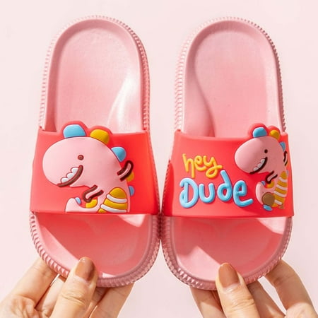 

EGNMCR Cartoon Dinosaur Boys Girls Non-slip Home Bathing Beach Sandals Slippers Shoes Christmas Halloween - Baby Days savings event