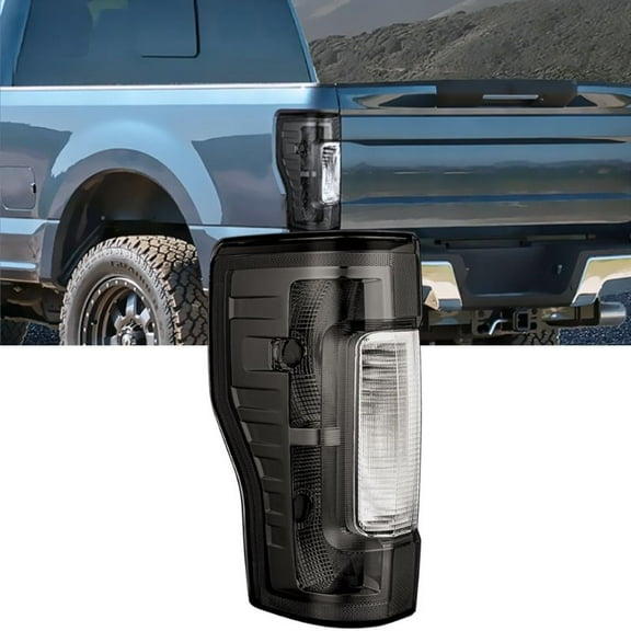 Taillight Assembly fit for 2017-2019 Ford F250 F350 Super Duty Rear Lamp Replacement OE Style Driver Side Smoke Lens