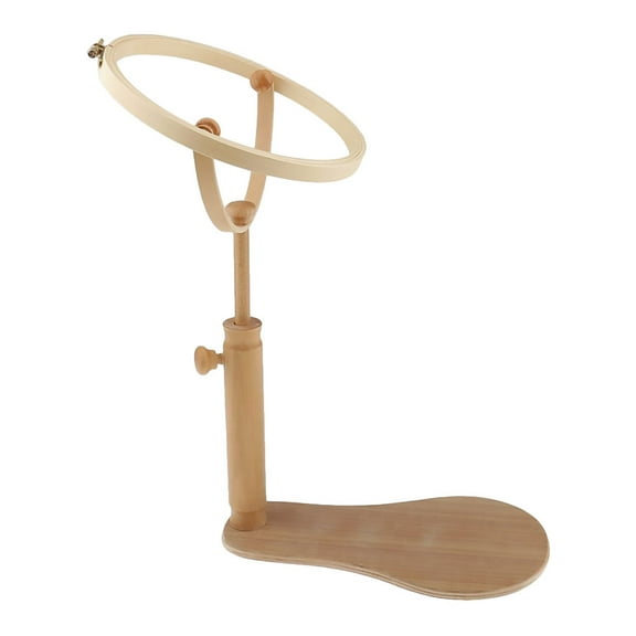 Tersarium Creative Wooden Cross-Stitch Frame Adjustable Embroidery Rack Rotary Cross Stitch Stand (35-46cm)