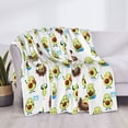 thumbnail image 3 of Fotbe Funny Avocado In Mexican Clothes Manta de Franela con Estampado, Manta Ultrasuave para Cama, Sofá, Auto, Hipoalergénica y Antibolitas-50"x40", 3 of 6