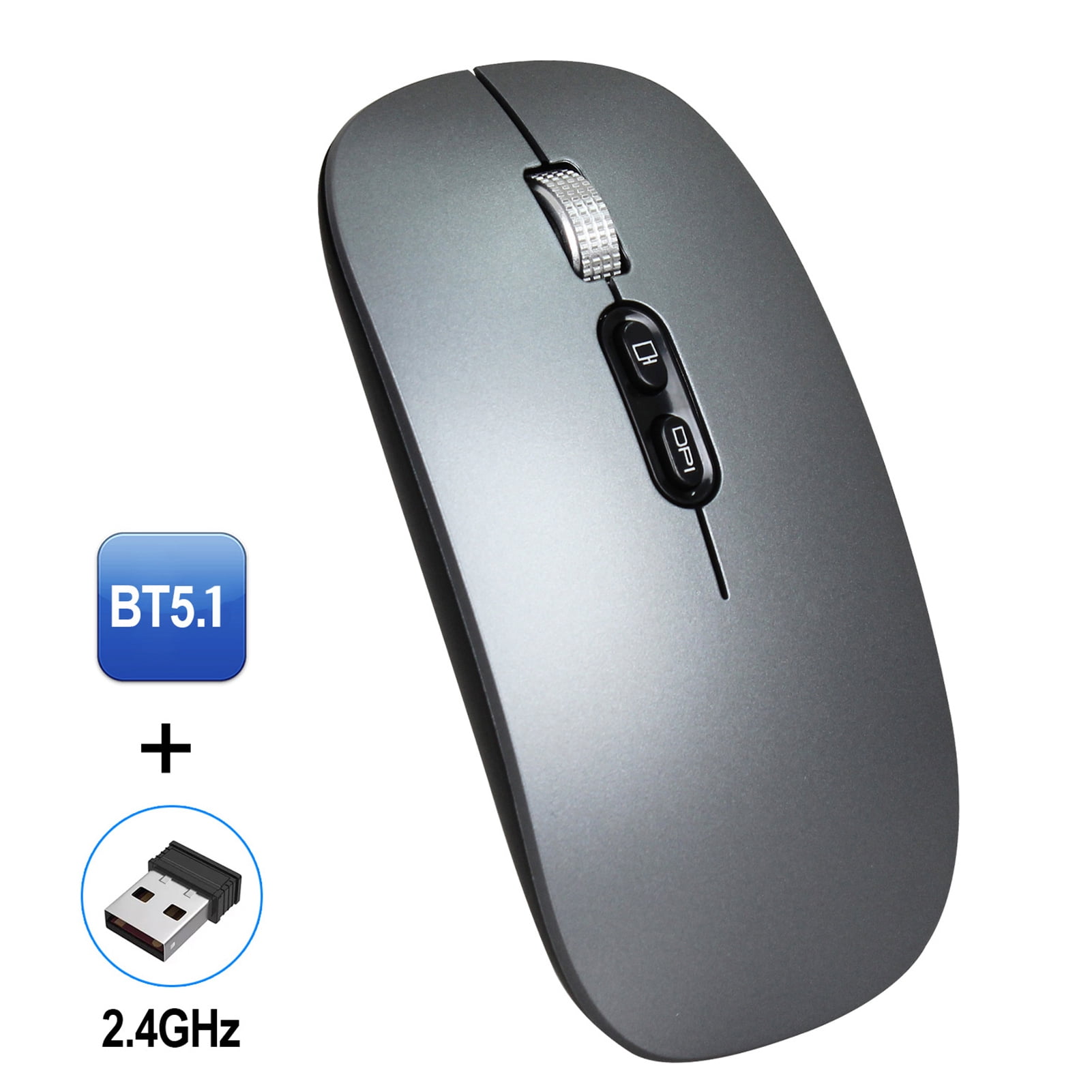 M103 2.4G+BT5.1 Wireless Mouse Dualmode Ergonomic Office Mice 3gear Adjustable DPI Builtin