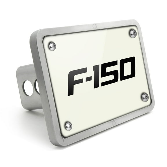 Ford F-150 UV Graphic White Plate Billet Aluminum 2 inch Tow Hitch Cover