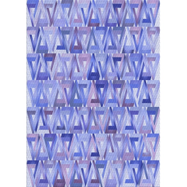 Ahgly Company Tapis d'Intérieur Lavable en Machine Rectangle Transitionnel Bleu, 2 Pieds x 5 Pieds