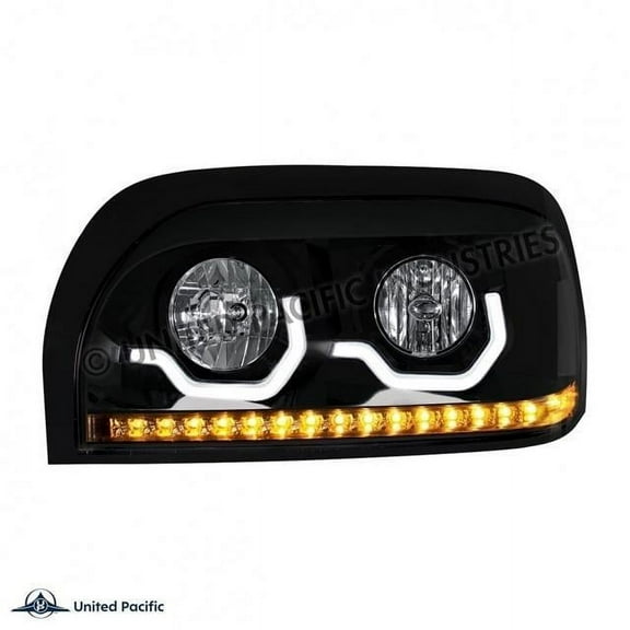 United Pacific 31205 Headlight Assembly   Lh, Black Housing, High/Low Beam,