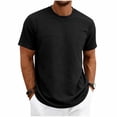 thumbnail image 2 of VgaVtl Short Sleeve Mens Tee Shirts Basic Summer Plain Mens Shirts Leisure Crew Neck Everyday Retro Loose, 2 of 9