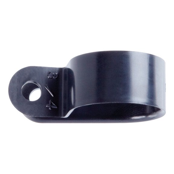 Abrazadera para cables Jandorf, nailon, 3/4 pulgadas D, negra, paquete de 3