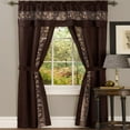 thumbnail image 2 of Achim Fairfield 5 piece window curtain set - 55" x 63" - chocolate, 2 of 3