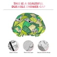 thumbnail image 5 of Easygdp Cartoon Koala Bear and Leaf Shower Caps for Women, Double Waterproof Layers Shower Cap, Quick Drying Bath Hair Cap Reusable, 5 of 9