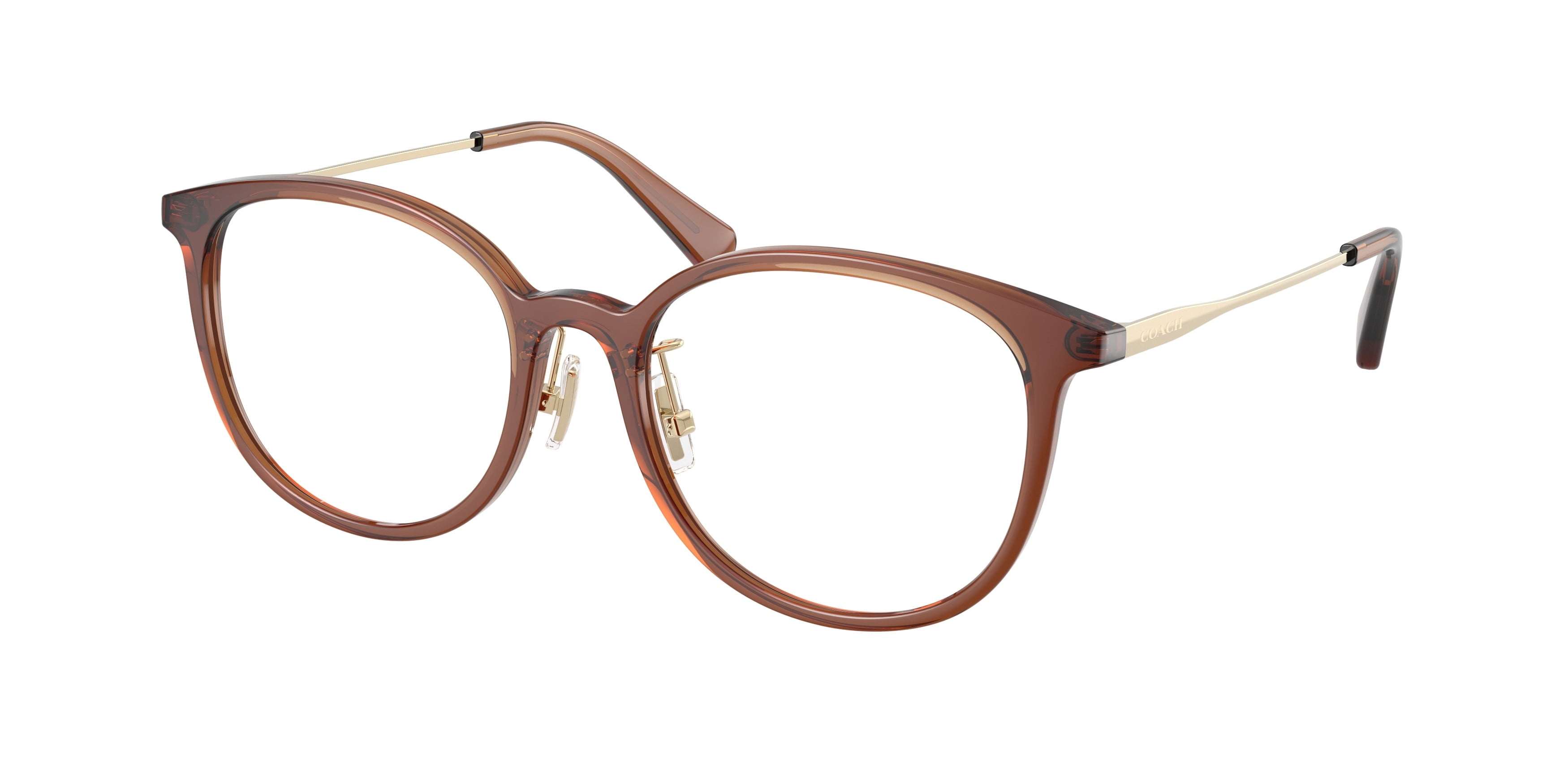 Salvatore Ferragamo SF2993 Eyeglasses Transparent Brown Acetate Rectangular Salvatore Ferragamo Women main image 2