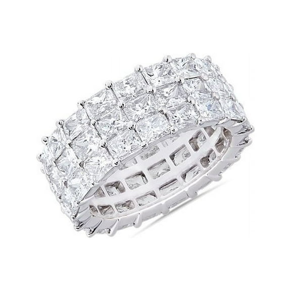 3.00 T.C.W Excellent Radiant Cut Natural Diamond Eternity Band for Wedding in Solid 950 Platinum Size 7
