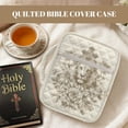 thumbnail image 7 of FOR U DESIGNS Lion Cross Rose Pattern Bible Case Handbag with Handle Quilted Bible Holder Case Bible Journaling Supplies Bible Carrier Tote Bag for Bible Study/Daily Use, 7 of 7