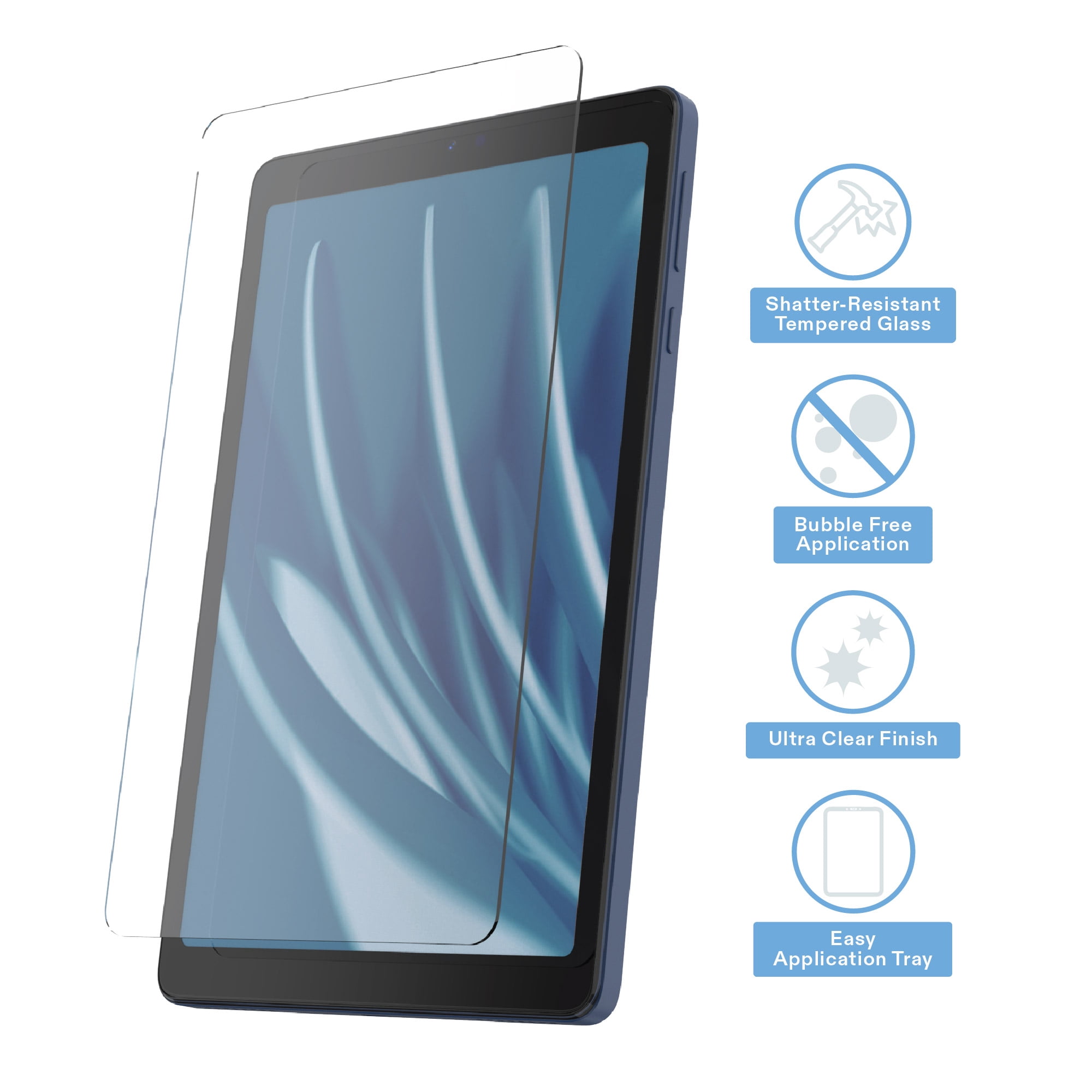 onn Glass Screen Protector with Easy Application Tray for onn 8.1" Tablet (2026 Model)