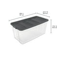 thumbnail image 2 of Sterilite Extra Large Storage Bin, 200 Quart Clear Plastic Storage Container with Latch Lid, Dark Gray, Pack of 3, 2 of 9
