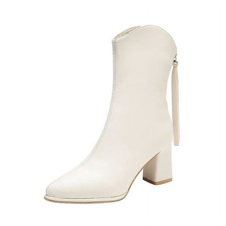 

Pointed Toe Zipper Ankle High Boots Fashionable & Versatile Shoes Women‘s Footwear