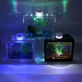 thumbnail image 4 of Acrylic Transparent Mini Fish Tank Creative Stackable Design With Led White Light For Fish Turtles, 4 of 9